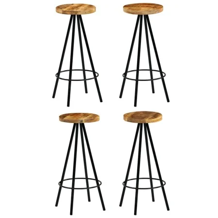 Kitchen bar stools 4 units solid mango wood by vidaXL, Kitchen stools - Ref: Foro24-246239, Price: 268,27 €, Discount: %