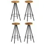 Kitchen bar stools 4 units solid mango wood by vidaXL, Kitchen stools - Ref: Foro24-246239, Price: 268,27 €, Discount: %