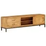 Solid mango wood TV stand 140x30x40 cm by vidaXL, TV Furniture - Ref: Foro24-246786, Price: 288,49 €, Discount: %
