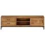Solid mango wood TV stand 140x30x40 cm by vidaXL, TV Furniture - Ref: Foro24-246786, Price: 288,49 €, Discount: %