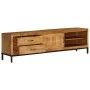 Solid mango wood TV stand 140x30x40 cm by vidaXL, TV Furniture - Ref: Foro24-246786, Price: 288,49 €, Discount: %