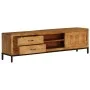 Solid mango wood TV stand 140x30x40 cm by vidaXL, TV Furniture - Ref: Foro24-246786, Price: 288,49 €, Discount: %