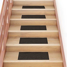 Felpudos autoadhesivos para escaleras, 15 unidades, 60 x 25 cm