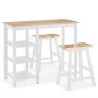 Hoher Küchentisch Set 3-teilig MDF weiß von vidaXL, Möbelsets für Küchen und Esszimmer - Ref: Foro24-245364, Preis: 268,86 €,...