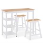 Hoher Küchentisch Set 3-teilig MDF weiß von vidaXL, Möbelsets für Küchen und Esszimmer - Ref: Foro24-245364, Preis: 273,84 €,...