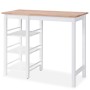 Hoher Küchentisch Set 3-teilig MDF weiß von vidaXL, Möbelsets für Küchen und Esszimmer - Ref: Foro24-245364, Preis: 273,84 €,...
