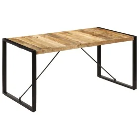 Dining table 160x80x75 cm solid mango wood by vidaXL, Kitchen and dining tables - Ref: Foro24-247417, Price: 325,08 €, Discou...