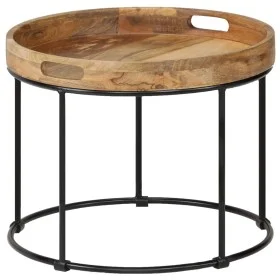 Mesa de centro de madera maciza de mango y acero 50x40 cm de vidaXL, Mesas de centro - Ref: Foro24-246672, Precio: 104,36 €, ...