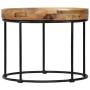 Mesa de centro de madera maciza de mango y acero 50x40 cm de vidaXL, Mesas de centro - Ref: Foro24-246672, Precio: 92,20 €, D...