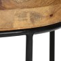 Mesa de centro de madera maciza de mango y acero 50x40 cm de vidaXL, Mesas de centro - Ref: Foro24-246672, Precio: 92,20 €, D...