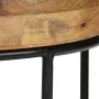 Mesa de centro de madera maciza de mango y acero 50x40 cm de vidaXL, Mesas de centro - Ref: Foro24-246672, Precio: 104,36 €, ...