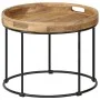 Mesa de centro de madera maciza de mango y acero 50x40 cm de vidaXL, Mesas de centro - Ref: Foro24-246672, Precio: 104,36 €, ...