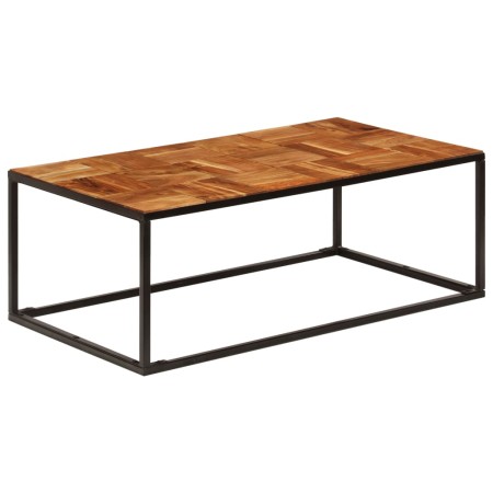 Mesa de centro madera maciza de acacia y acero 110x60x40 cm de vidaXL, Mesas de centro - Ref: Foro24-246678, Precio: 106,30 €...