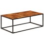 Mesa de centro madera maciza de acacia y acero 110x60x40 cm de vidaXL, Mesas de centro - Ref: Foro24-246678, Precio: 106,30 €...