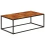 Mesa de centro madera maciza de acacia y acero 110x60x40 cm de vidaXL, Mesas de centro - Ref: Foro24-246678, Precio: 117,09 €...