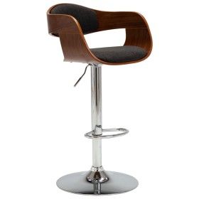 Küchenhocker aus Bugholz und grauem Stoff von vidaXL, Küchenhocker - Ref: Foro24-283119, Preis: 138,02 €, Rabatt: %