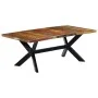 Recycled solid wood dining table 200x100x75 cm by vidaXL, Kitchen and dining tables - Ref: Foro24-247429, Price: 476,91 €, Di...