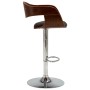 Küchenhocker aus Bugholz und grauem Stoff von vidaXL, Küchenhocker - Ref: Foro24-283119, Preis: 138,02 €, Rabatt: %