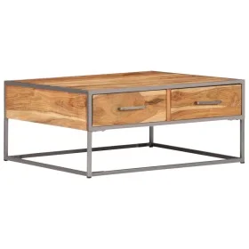Mesa de centro de madera maciza de acacia 75x75x35 cm de vidaXL, Mesas de centro - Ref: Foro24-247585, Precio: 186,93 €, Desc...