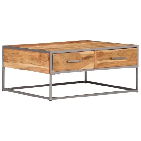 Mesa de centro de madera maciza de acacia 75x75x35 cm de vidaXL, Mesas de centro - Ref: Foro24-247585, Precio: 186,93 €, Desc...