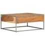 Mesa de centro de madera maciza de acacia 75x75x35 cm de vidaXL, Mesas de centro - Ref: Foro24-247585, Precio: 186,93 €, Desc...