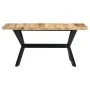 Solid rough mango wood dining table 160x80x75 cm by vidaXL, Kitchen and dining tables - Ref: Foro24-247433, Price: 327,69 €, ...