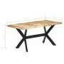Solid rough mango wood dining table 160x80x75 cm by vidaXL, Kitchen and dining tables - Ref: Foro24-247433, Price: 327,69 €, ...