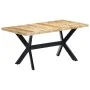 Solid rough mango wood dining table 160x80x75 cm by vidaXL, Kitchen and dining tables - Ref: Foro24-247433, Price: 327,69 €, ...