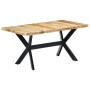 Solid rough mango wood dining table 160x80x75 cm by vidaXL, Kitchen and dining tables - Ref: Foro24-247433, Price: 330,72 €, ...