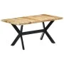 Solid rough mango wood dining table 160x80x75 cm by vidaXL, Kitchen and dining tables - Ref: Foro24-247433, Price: 327,69 €, ...