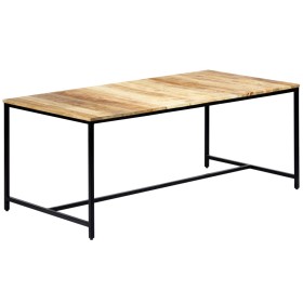Mesa de comedor madera maciza de mango rugoso 180x90x75 cm
