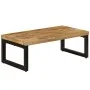 Mesa de centro madera maciza de mango y acero 100x50x35 cm de vidaXL, Mesas de centro - Ref: Foro24-247337, Precio: 167,34 €,...