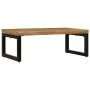 Mesa de centro madera maciza de mango y acero 100x50x35 cm de vidaXL, Mesas de centro - Ref: Foro24-247337, Precio: 167,34 €,...