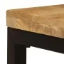 Mesa de centro madera maciza de mango y acero 100x50x35 cm de vidaXL, Mesas de centro - Ref: Foro24-247337, Precio: 167,34 €,...