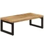 Mesa de centro madera maciza de mango y acero 100x50x35 cm de vidaXL, Mesas de centro - Ref: Foro24-247337, Precio: 167,34 €,...