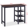 3-teiliges Küchen-Hochtischset aus schwarzem MDF von vidaXL, Möbelsets für Küchen und Esszimmer - Ref: Foro24-245363, Preis: ...