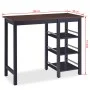 Black MDF 3-piece kitchen high table set by vidaXL, Furniture sets for kitchens and dining rooms - Ref: Foro24-245363, Price:...