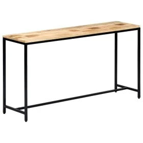 Solid raw mango wood console table 140x35x76 cm by vidaXL, Side tables - Ref: Foro24-247815, Price: 194,92 €, Discount: %