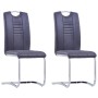 Cantilever dining chairs 2 pcs gray artificial suede leather by vidaXL, dining chairs - Ref: Foro24-281785, Price: 142,94 €, ...