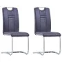 Cantilever dining chairs 2 pcs gray artificial suede leather by vidaXL, dining chairs - Ref: Foro24-281785, Price: 150,39 €, ...