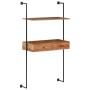 Wandschreibtisch aus massivem Akazienholz, 90 x 40 x 170 cm von vidaXL, Regale und Regale - Ref: Foro24-247694, Preis: 141,32...