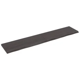 Dark brown treated oak wood wall shelf 200x40x(2-4)cm by vidaXL, Shelves and shelves - Ref: Foro24-363846, Price: 62,88 €, Di...
