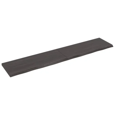 Dark brown treated oak wood wall shelf 200x40x(2-4)cm by vidaXL, Shelves and shelves - Ref: Foro24-363846, Price: 62,88 €, Di...