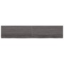 Wandregal aus dunkelbraun behandeltem Eichenholz, 200 x 40 x (2-4) cm von vidaXL, Regale und Regale - Ref: Foro24-363846, Pre...