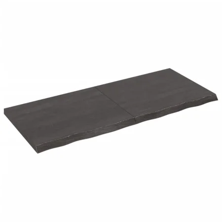 Estante pared madera roble tratada marrón oscuro 120x50x(2-4)cm by vidaXL, Shelves and shelves - Ref: Foro24-363816, Price: 4...