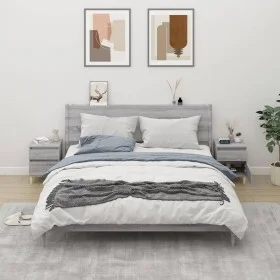 Bedside tables 2 units gray Sonoma 40x35x50 cm by vidaXL, Lockers and storage cabinets - Ref: Foro24-821839, Price: 71,64 €, ...