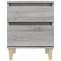 Mesitas de noche 2 unidades gris Sonoma 40x35x50 cm de vidaXL, Taquillas y armarios de almacenamiento - Ref: Foro24-821839, P...