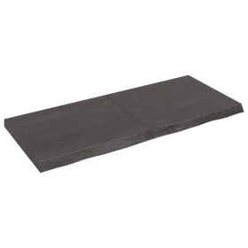 Dark brown treated oak wood wall shelf 140x60x(2-6)cm by vidaXL, Shelves and shelves - Ref: Foro24-363827, Price: 75,19 €, Di...