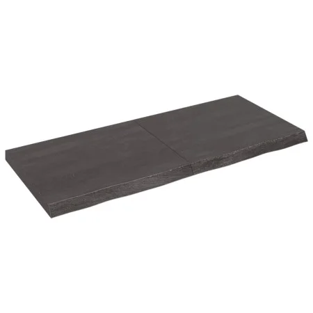 Wandregal aus dunkelbraun behandeltem Eichenholz, 140 x 60 x (2-6) cm von vidaXL, Regale und Regale - Ref: Foro24-363827, Pre...