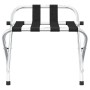 Soporte para maletas con respaldo plateado 56x39x52 cm